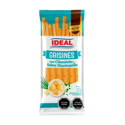 Grisines Con Ciboulette Sabor Mantequilla 1 Un 120 Gr Ideal