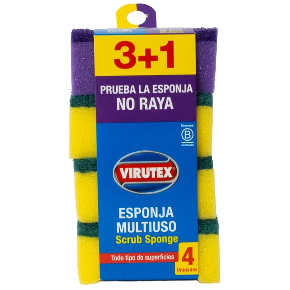 Esponja Multiuso Antibacterial Lisa