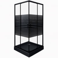 Joytek - Shower Recto Strava Negro 80X80Cm (Incluye Receptáculo)