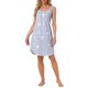 thumbnail image 2 of Vestido de dormir sin mangas con estampado floral para mujeres con bolsillos para ropa de noche cómoda y descanso L Gris Estrellas, 2 of 6