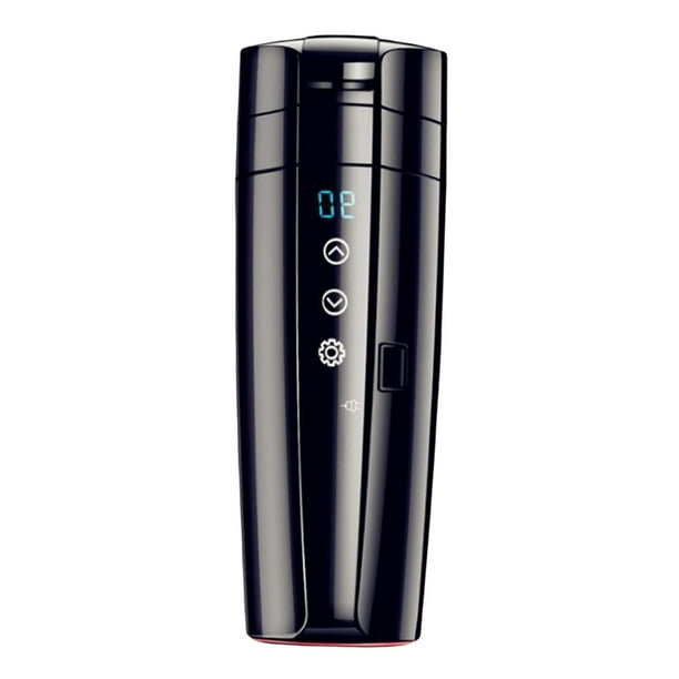 Taza de calefacción portátil para coche, pantalla LCD, a prueba de herrumbre, a prueba de fugas, taza térmica de café de 14oz, taza de viaje calentada