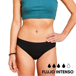Bloodygreen - Calzón Menstrual Niñas Intenso 14-15 Negro
