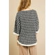 thumbnail image 4 of Top de Cuello Redondo con Mangas Acampanadas y Punto a Rayas Jaspeado, 4 of 5
