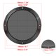 thumbnail image 2 of 2 unidades de rejilla protectora de malla metálica brillante para altavoz de audio de 7", subwoofer, bocina, rejilla circular decorativa, color negro, para coche., 2 of 7