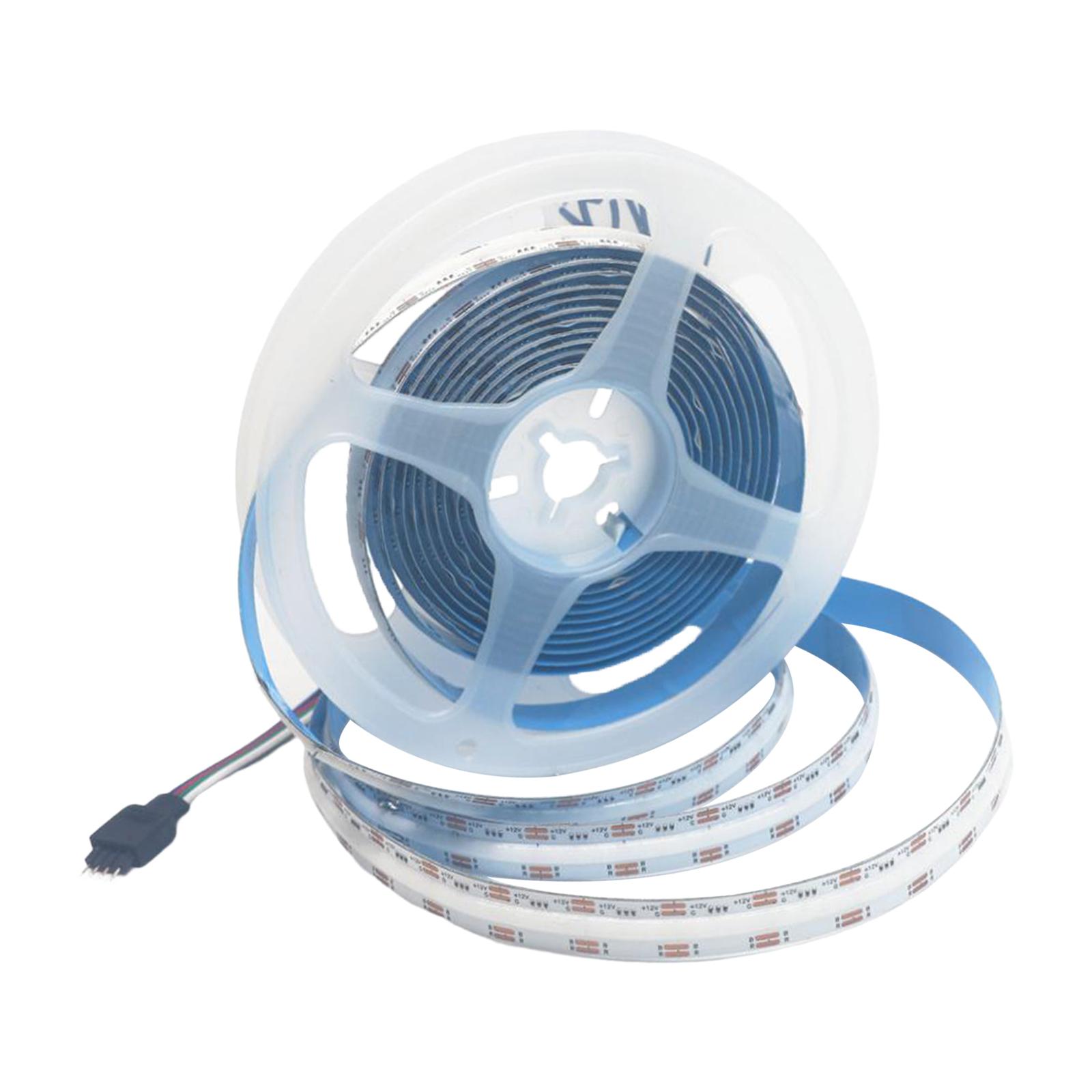 Ioensy - Tira De Luces Led Rgb Cob, Cinta De Luces, Bricolaje, 16 Pies, Iluminación Para Gabinete, Hogar, Tv, 12V