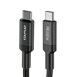 Awei - Cable Carga Super Rápida 5.0A 100W Usb Tipo C A Tipo C