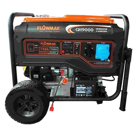 Flowmak - Generador Eléctrico A Gasolina 7500W (7,5Kw) Gh9000E 220V
