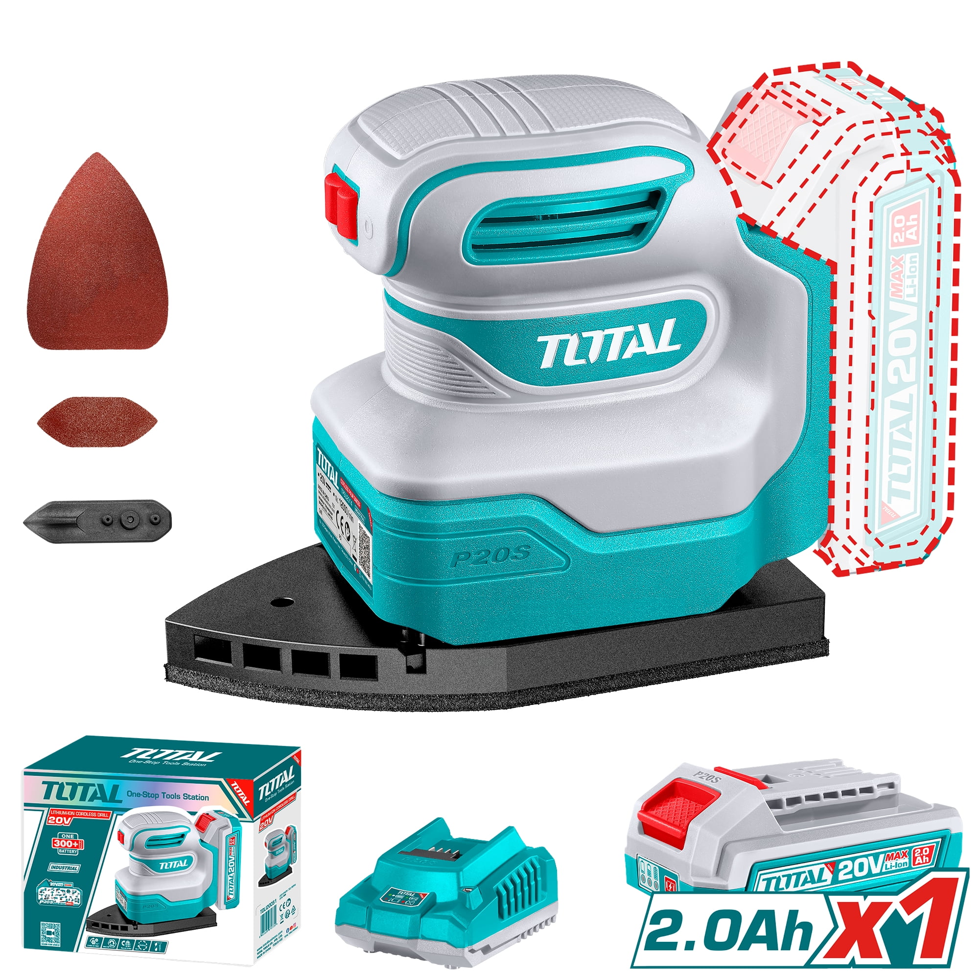 Lijadora Orbital De Palma 20v Inalambrica Total