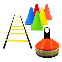 Linea Sport - 50 Conos Lentejas + 10 Conos + Escalera De Coordinación