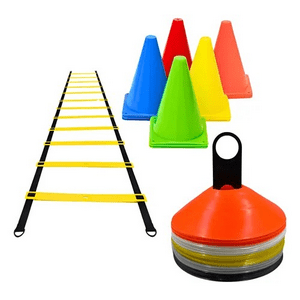 Linea Sport - 50 Conos Lentejas + 10 Conos + Escalera De Coordinación