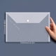 thumbnail image 2 of 10pcs A4 Transparent Plastic Envelope File Bag, Document Data Storage Bag With Snap Button, For Office Data Storage, Document Stationery Tools Organizing Sortin, 2 of 4