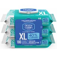 Toallitas Desechables Nice 'N Clean, Extra Grandes, 180 G, Sin Perfume