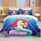 thumbnail image 1 of The Little Mermaid Printed Bedding Set Duvet Cover Anime Quilt Adult Kids Birthday Gift Full Size Bed Pillowcases Bed Sheets, 1 of 5