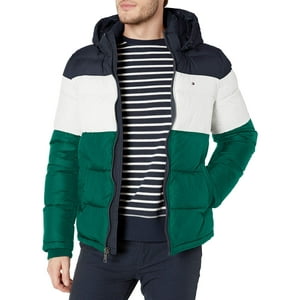 Chaqueta Tommy Hilfiger Clásica Con Capucha Para Hombre, Color Verde, Xxl
