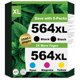 thumbnail image 1 of Cartuchos de tinta Couleuris 564XL Black Color Combo, paquete de 5 unidades hp564xl, 1 of 7