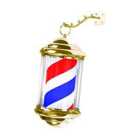 Magideal - Letrero De Barbería Con Luz De Poste, Ideal Para Salón De Belleza, Impermeable, Clásico, Lámpara De Pared, Luz Giratoria Para Interior, Salón De Belle 32 Rojo Azul Blanco