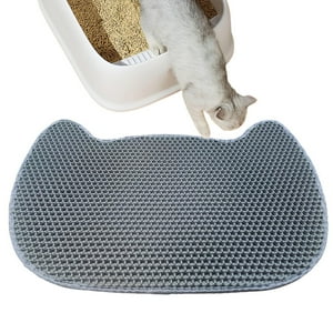 Malltradecl - Alfombra Atrapa Arena Para Gatos Salida Arenero Mascotas Gris