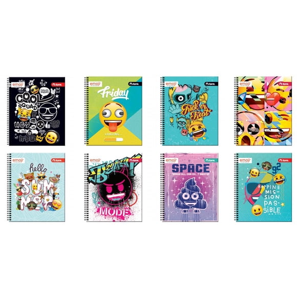 Pack 10 cuadernos universitarios Clásico Emoji 100H