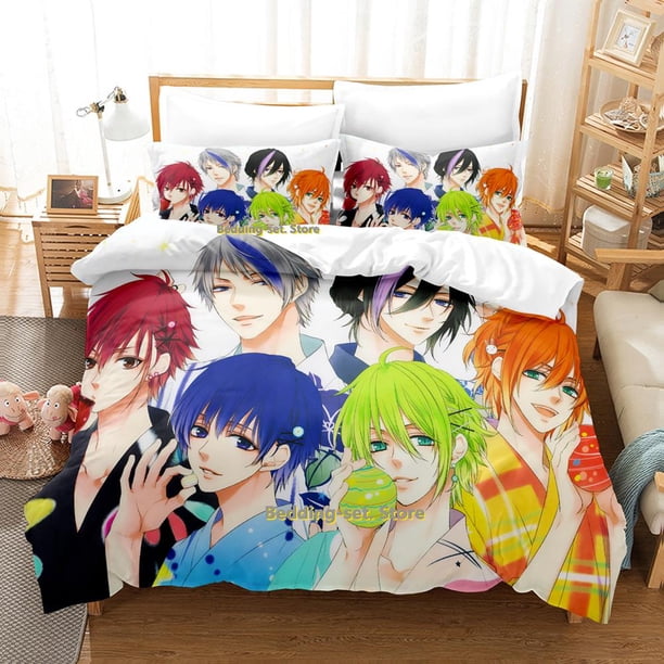 New Marginal#4 Kiss kara Tsukuru Big Bang Bedding Set Cartoon Anime three-piece set Adult Kid Bedroom Duvetcover Sets 3D Kawaii Bed Sheets