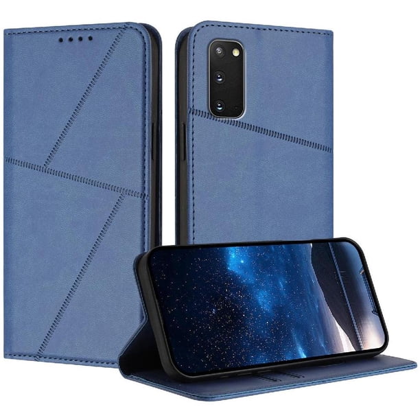 Funda Cartera Magnética para Samsung Galaxy S20 FE Protección Antichoque con Ranuras Azul