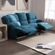 thumbnail image 1 of Bergere Perugia Reclinable 3 Cuerpos Tela Velvet Azul Petroleo, 1 of 8
