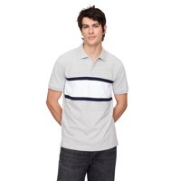 Polo Gap Stretch Piqué Para Hombre, Color Gris Jaspeado, Talla Xl