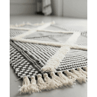 Myl Hogar - Alfombra De Lino Bajada De Cama Estilo Boho Medida 60 Cm X 90 Cm