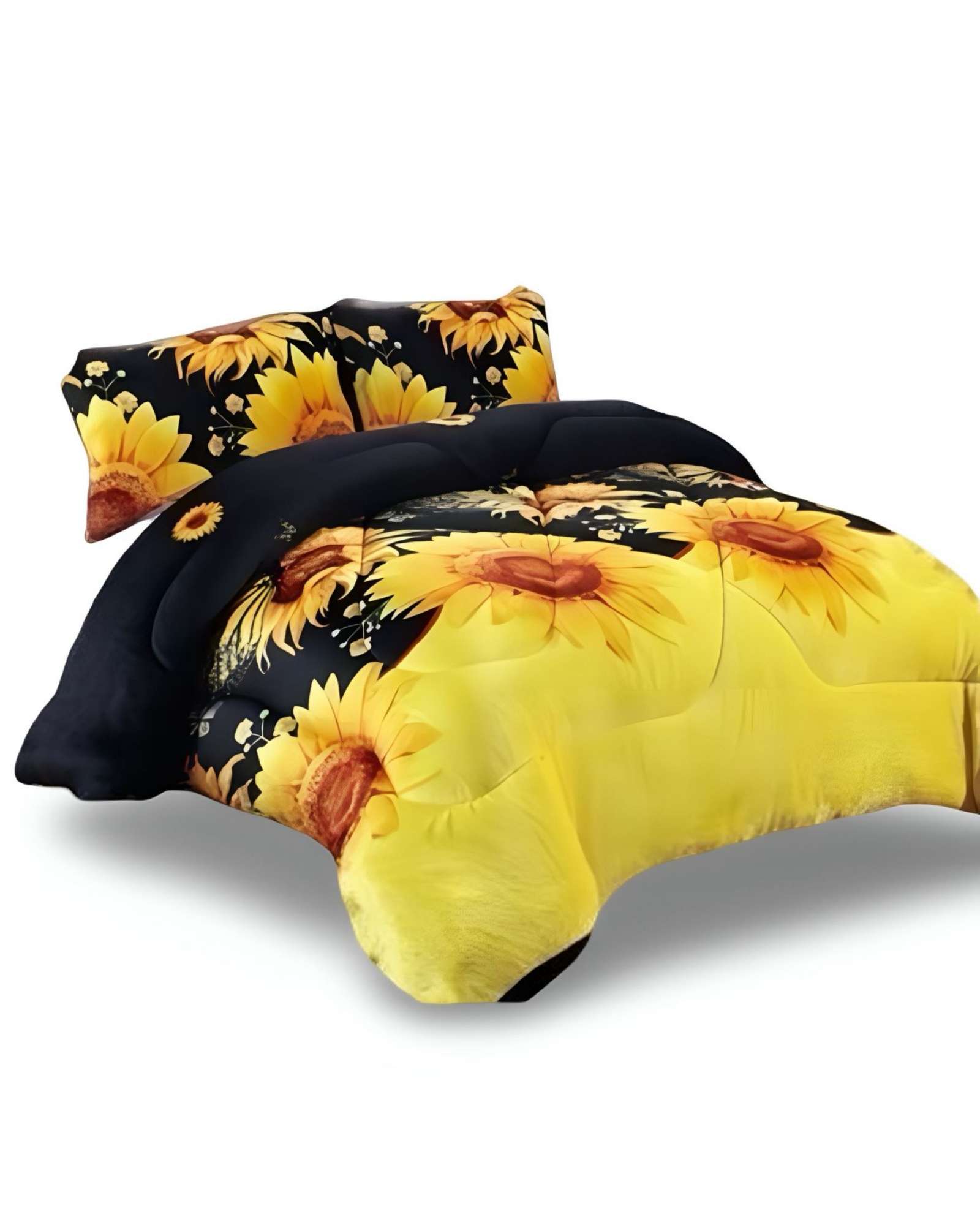 Genérico - Cobertor De Invierno Diseño Girasoles Plush Con Chiporro Plaza Y Media S45