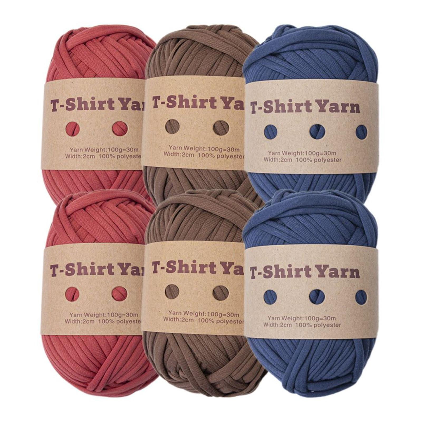 Magideal - 6 Rollos Hilo Para Tejer Alfombra Hilo Tejido Manual Tela Tapicería Algodón Poliéster Fácil De Lavar Adecuado Para Manualidades Diy Decoración Hogar T Estilo B