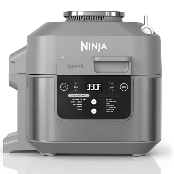 Freidora Cooker & Air Fryer Ninja SF301 Speedi de 6 cuartos de galón, color gris salado