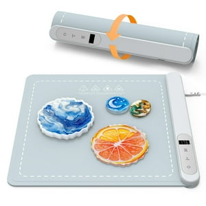 Alfombrilla Calefactora De Resina Alldeer Graphene Silicone Con Temporizador De 500 W