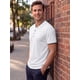 thumbnail image 4 of INSPIRE CHIC Camisetas Henley de Hombre de Manga Corta Ligera Casual de Verano Talla S Blanco, 4 of 5