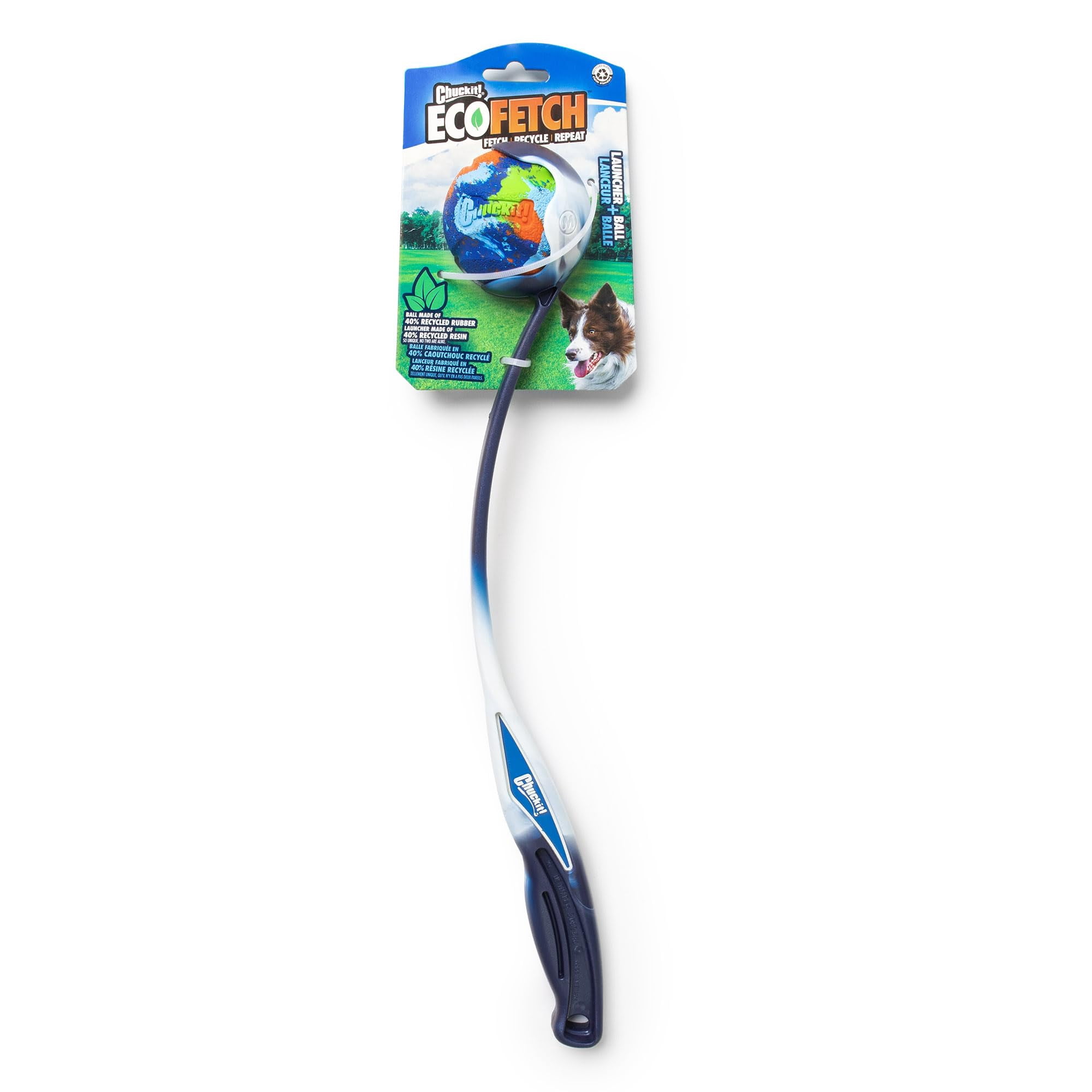 Lanzador De Pelotas Para Perros Chuckit! Ecofetch Medium Para Perros De 20 A 60 Libras