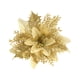 thumbnail image 3 of 10 X Poinsettias Artificiales Simulación de Flores Navideñas Corona para Hacer Flores Artificiales Decoración Navideña para Fiestas Y Días Festivos Dorado, 3 of 5
