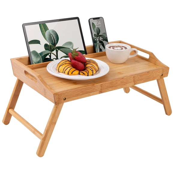 Charola de bambú para cama Rossie Home para laptops de hasta 15.6''