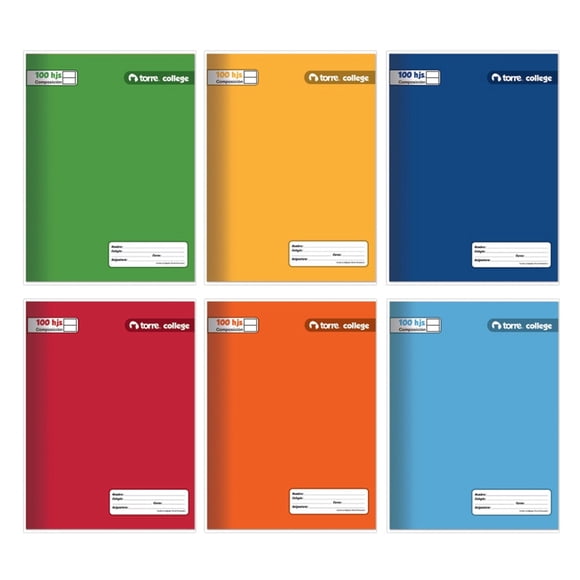 Pack 10 cuadernos collage liso composición 100H