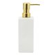 thumbnail image 1 of Unique Bargains 1 Pc Dispensador de Jabón Clásico Cuadrado para Lavanderías Hoteles 350ml Tono Dorado Blanco, 1 of 6