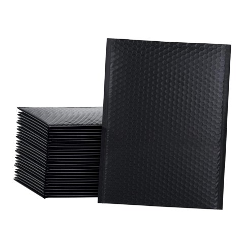 Magideal - Sobres De Burbujas Multiusos, Bolsas De Envío Para Joyería, Maquillaje, Embalaje, A Prueba De Golpes, Fáciles De Usar, Autosellables. Negro 25 Piezas