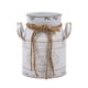 thumbnail image 1 of Jarrón de metal vintage, jarra de leche de metal galvanizado, jarrón de granja con asa decorativa, 1 of 5