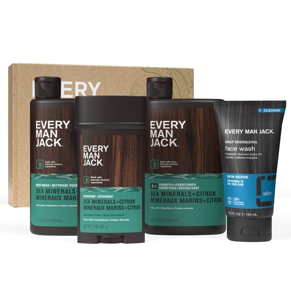Set de regalo Every Man Jack para hombre con minerales marinos y aroma a cidra