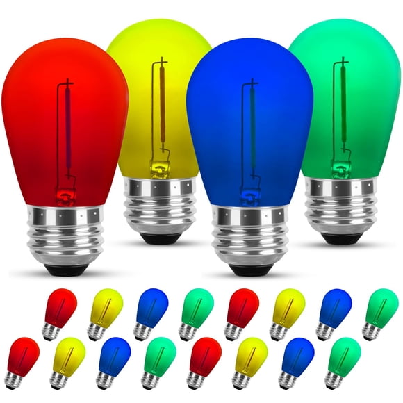 Cadena de bombillas LED SMART EGG S14, 1 W, 16 unidades, multicolor