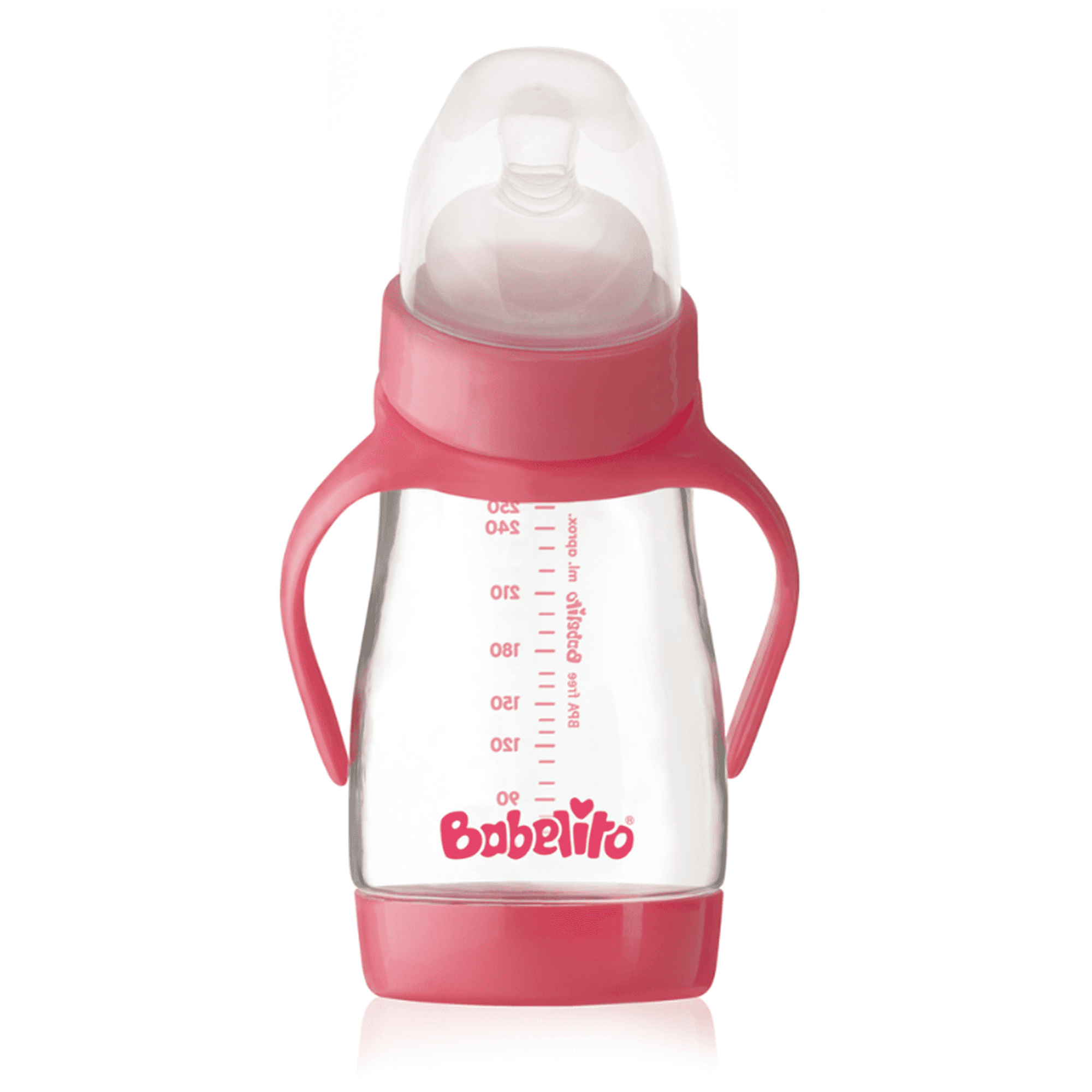 Babelito - Mamadera Angular 270ml Rosada 0-6 Meses