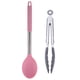 thumbnail image 1 of Juego de 2 utensilios de cocina de silicona, mango de acero inoxidable de silicona de colores, resistente al calor., 1 of 5