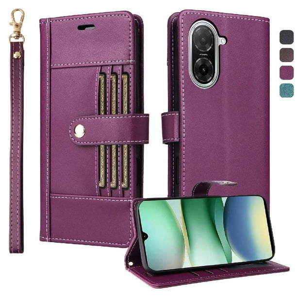 FOXDOCK Funda tipo Cartera para Xiaomi Redmi A5 4G – Cubierta de Cuero PU con Múltiples Ranuras, Bolsillo para Efectivo y Correa de Muñeca