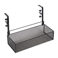 Bothyi - Estante De Almacenamiento Lateral Debajo Del Escritorio, Ahorro De Espacio Para Accesorios Escolares De Sala De Estar, Negro