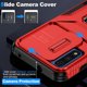 thumbnail image 2 of Funda Armada para Motorola Moto G Power 2022 con Tapa Deslizante y Soporte Magnético Giratorio Rojo, 2 of 5
