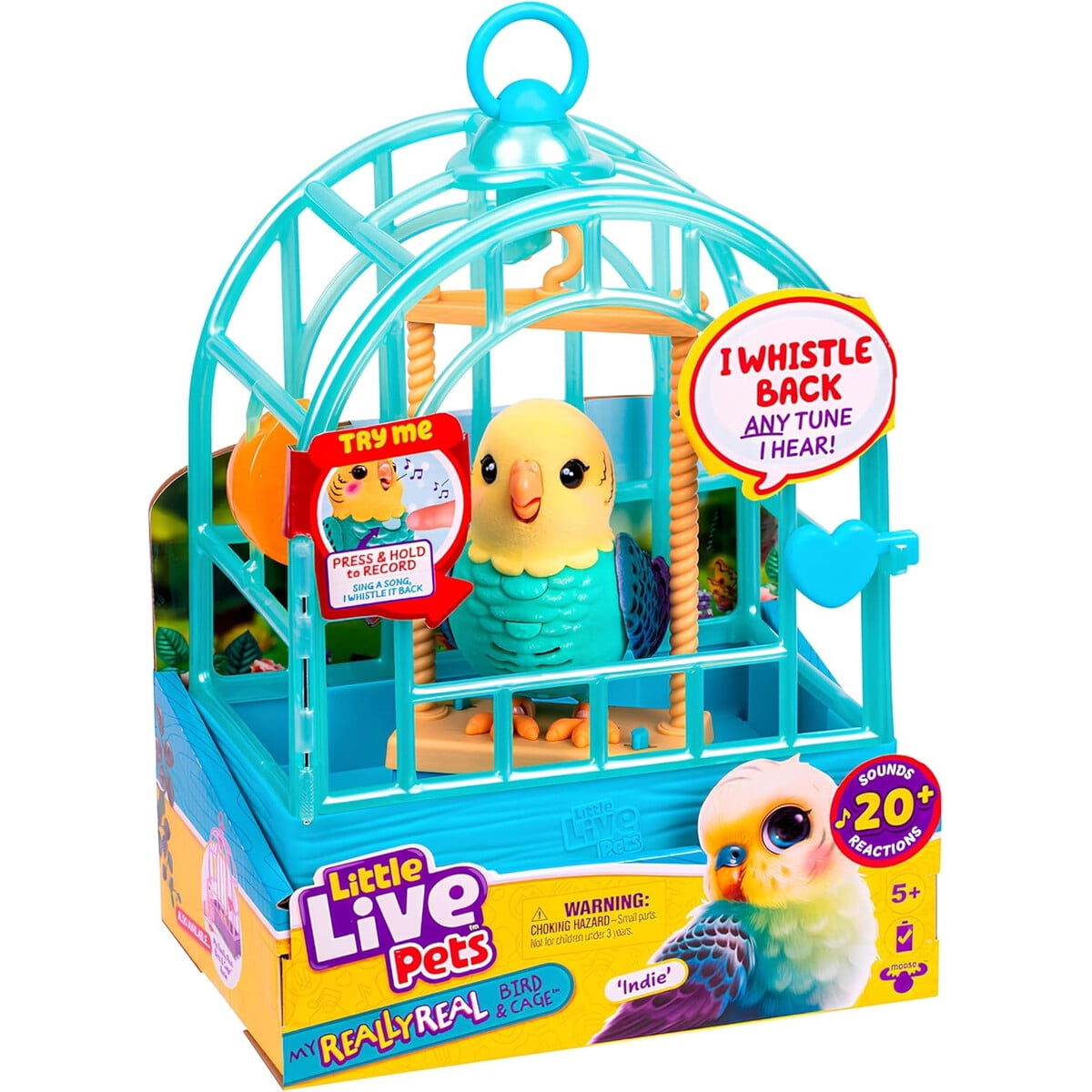 Juguete Pajaro Parlante Little Live Pets Indie Jaula 20 Sonidos