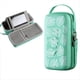 thumbnail image 1 of Funda protectora rígida de almacenamiento compatible con Nintendo Switch OLED con sistema de almacenamiento 12 en 1, carcasa de EVA y tejido Oxford, diseño compacto-Verde, 1 of 12