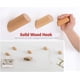 thumbnail image 4 of Ganchos de madera para abrigos, 6 piezas, 3 x 6, de madera natural, para pared, con tornillos, para colgar ropa, bufandas y sombreros., 4 of 5