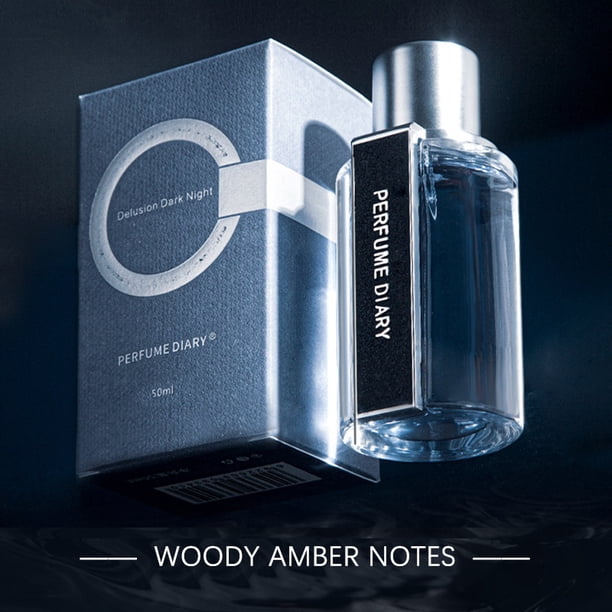 Perfume For Men, Citrus Notes Woody Amber Notes Long Lasting Fragrance Eau De Parfum, Delusion Dark Night Perfume Spray, 50ml 1.7fl.oz
